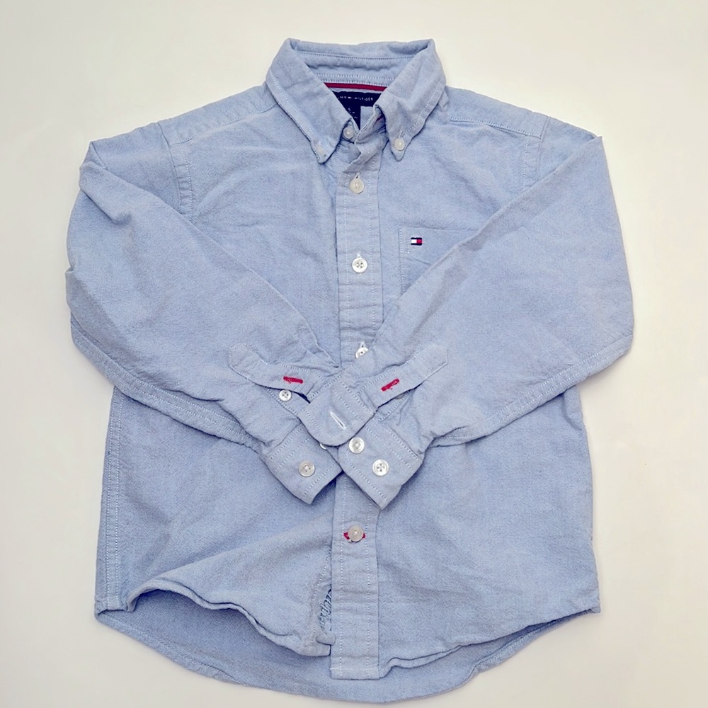 Tommy Hilfiger Button Down Long Sleeve Oxford Shirt (Boys size 5)